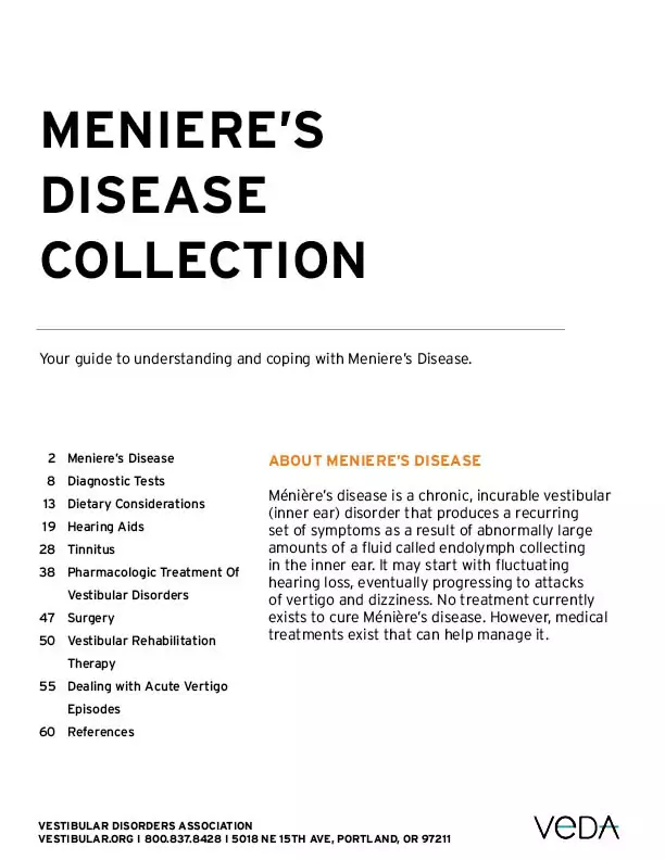VeDA Article Collection_Meniere's Cover VeDA Article Collection_Meniere's Cover